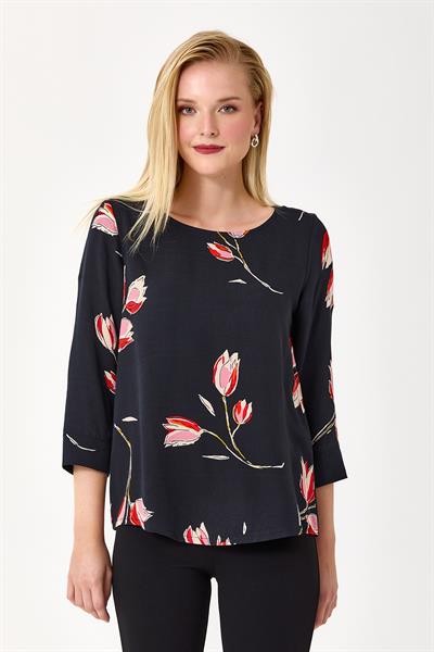 Turvakar Kollu Desenli Bluz 245-3020