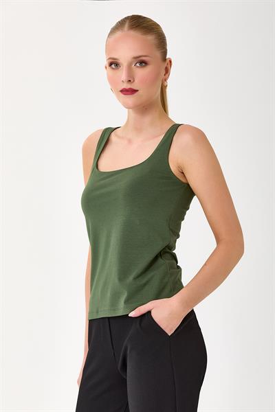 U Yaka Kalın Askılı Atlet 245-1103