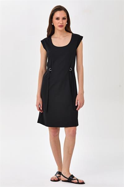 U Yaka Toka Detaylı Elbise 025-2520