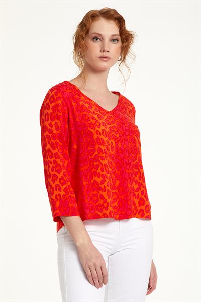 V Yaka 3/4 Kol Bluz 023-3011