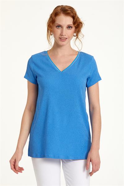 V Yaka Eteği Yırtmaçlı Bluz 023-1050