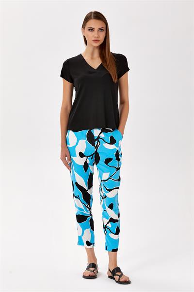 V Yaka Kısa Kol Bluz 024-1042