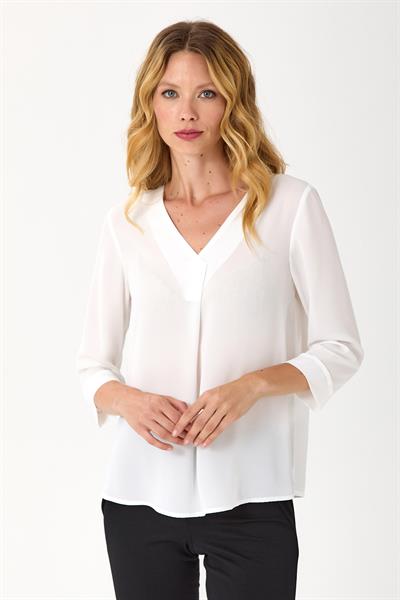 V Yaka ¾ Kol  Bluz 245-3012