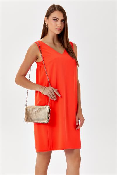 V Yaka Kolsuz Elbise 024-4009