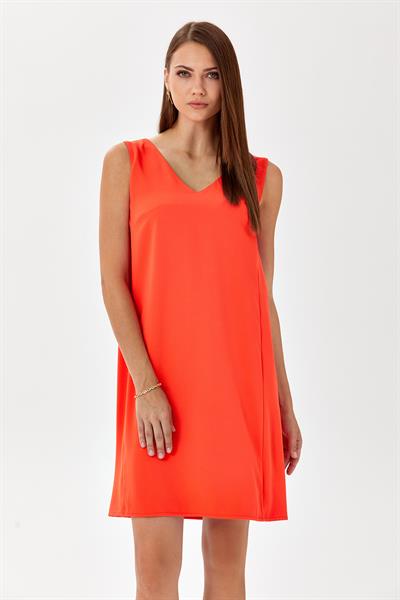 V Yaka Kolsuz Elbise 024-4009