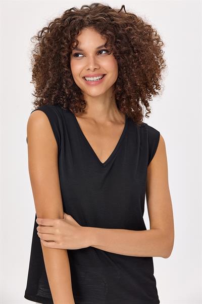 V Yaka Mini Kol Bluz 025-1034