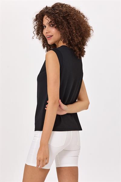 V Yaka Mini Kol Bluz 025-1034