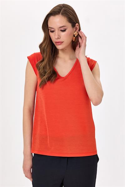 V Yaka Mini Kol Bluz 025-1034