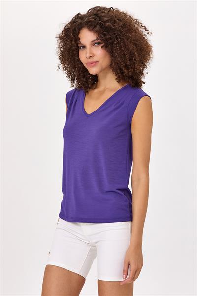 V Yaka Mini Kol Bluz 025-1034