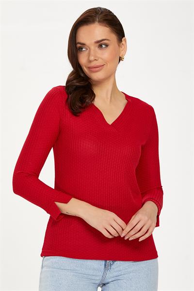 V Yaka Uzun Kol Bluz 234-1205