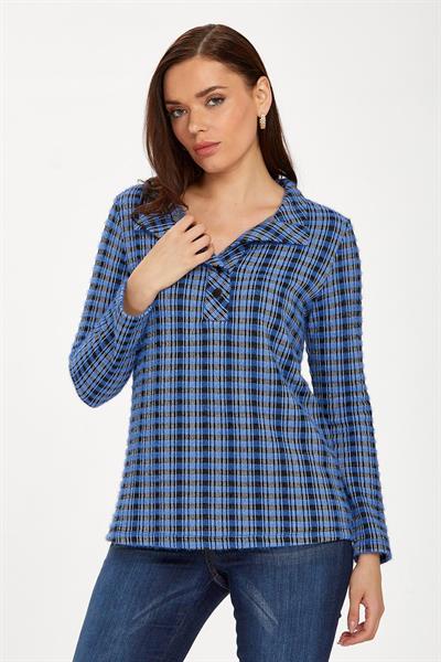 Yakası Çıtçıtlı Uzun Kol Triko Bluz 234-1700