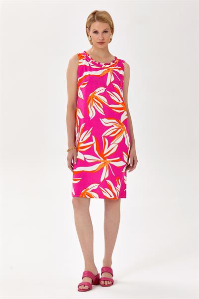 Yakası Fırfırlı Cut-Out Detaylı Elbise 024-4049