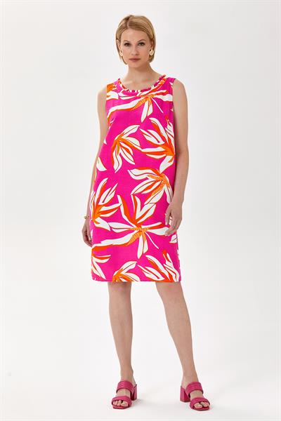 Yakası Fırfırlı Cut-Out Detaylı Elbise 024-4049