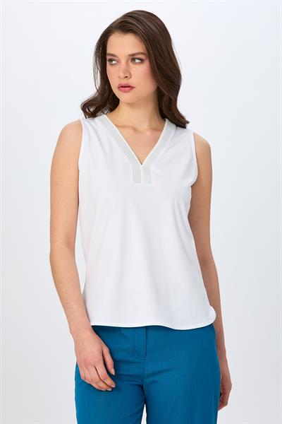 Yakası Sim Şeritli Kolsuz Bluz 026-1028