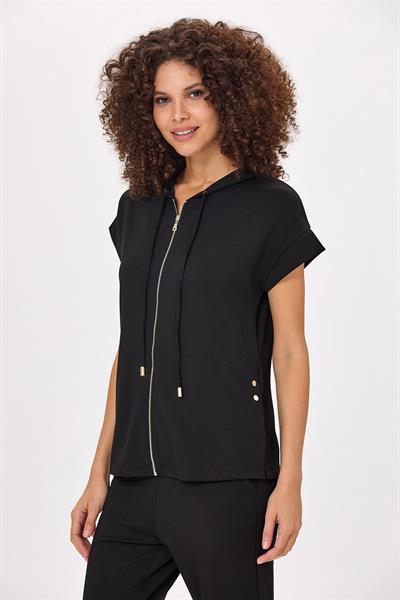 Yanı Çıtçıt Detaylı Kapüşonlu S-Shirt 025-2100