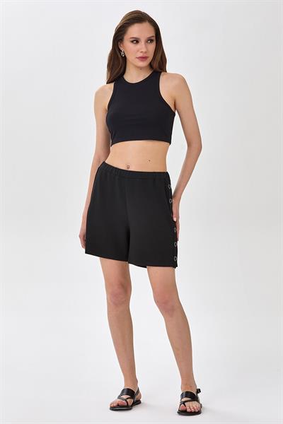 Yanı Çıtçıt Detaylı Kısa Şort 025-2018