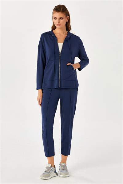 Yanı Çıtçıtlı Cepli Kapüşonlu S-Shirt 024-2100