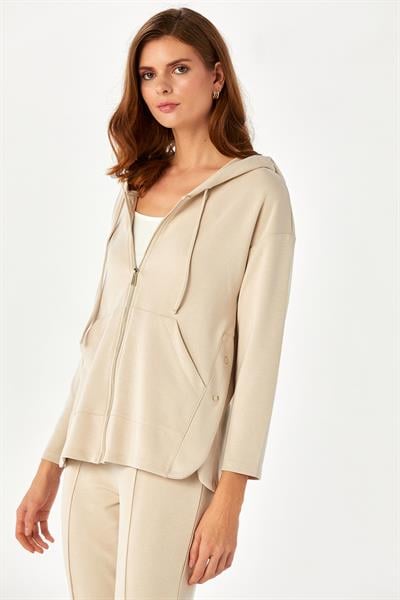 Yanı Çıtçıtlı Cepli Kapüşonlu S-Shirt 024-2100