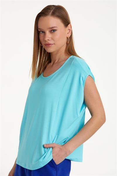 Yarasa Kol Bisiklet Yaka Bluz 023-1005