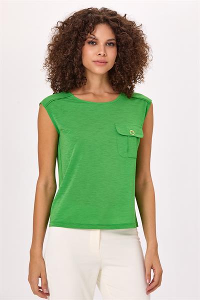 Yuvarlak Yaka Cep Detaylı Bluz 025-1018