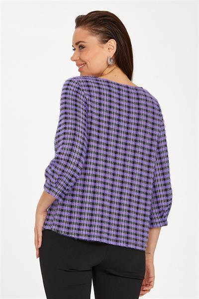 Yuvarlak Yaka ¾ Kol Triko Bluz 234-1734