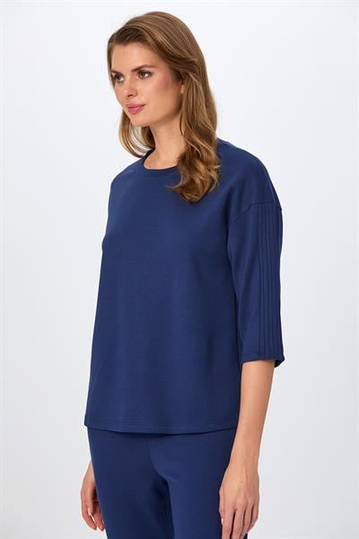 Yuvarlak Yaka Kolu Nervür Detaylı S-Shirt 026-2100