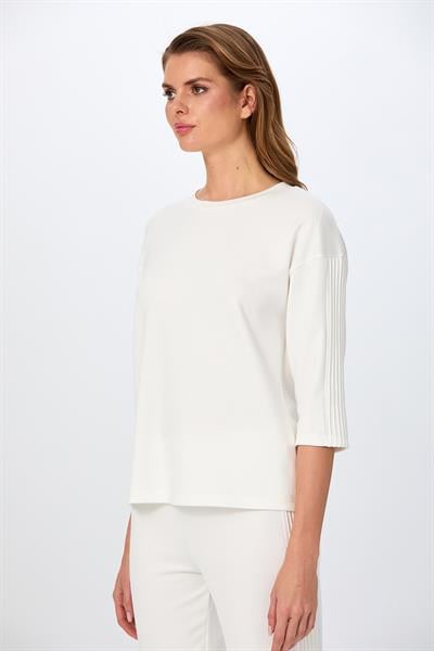 Yuvarlak Yaka Kolu Nervür Detaylı S-Shirt 026-2100