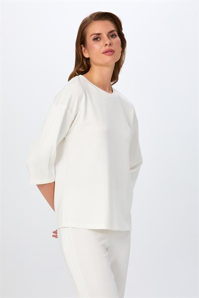 Yuvarlak Yaka Kolu Nervür Detaylı S-Shirt 026-2100