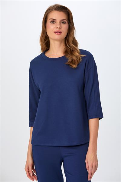 Yuvarlak Yaka Kolu Nervür Detaylı S-Shirt 026-2100