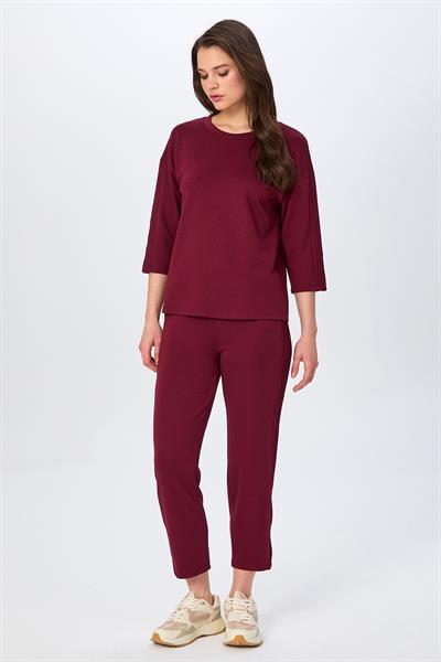 Yuvarlak Yaka Kolu Nervür Detaylı S-Shirt 026-2100