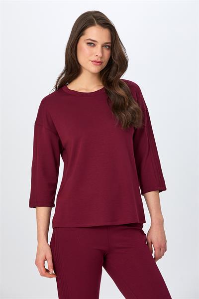 Yuvarlak Yaka Kolu Nervür Detaylı S-Shirt 026-2100