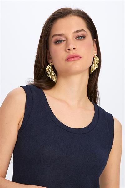 Yuvarlak Yaka Kolsuz Bluz 026-1000