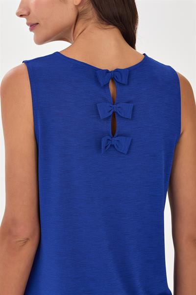 Yuvarlak Yaka Sırtı Fiyonk Detaylı Bluz 025-1023