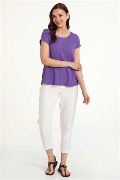 Yuvarlak Yaka Sırtı Halka Detaylı Bluz 023-1051