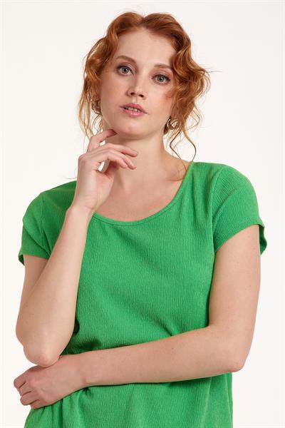 Yuvarlak Yaka Sırtı Halka Detaylı Bluz 023-1051