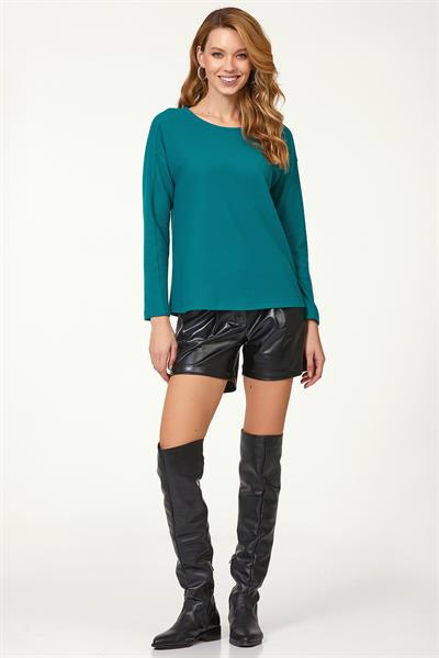 Yuvarlak Yaka Uzun Kol Triko Bluz 223-1730