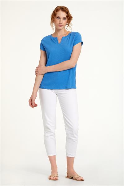 Yuvarlak Yakalı Mini Patlı Bluz 023-1063