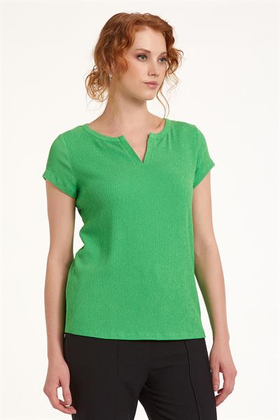 Yuvarlak Yakalı Mini Patlı Bluz 023-1063