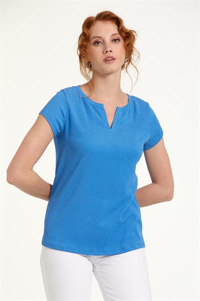 Yuvarlak Yakalı Mini Patlı Bluz 023-1063