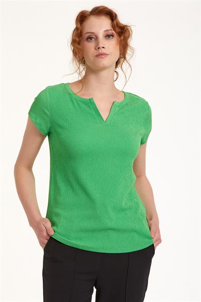 Yuvarlak Yakalı Mini Patlı Bluz 023-1063