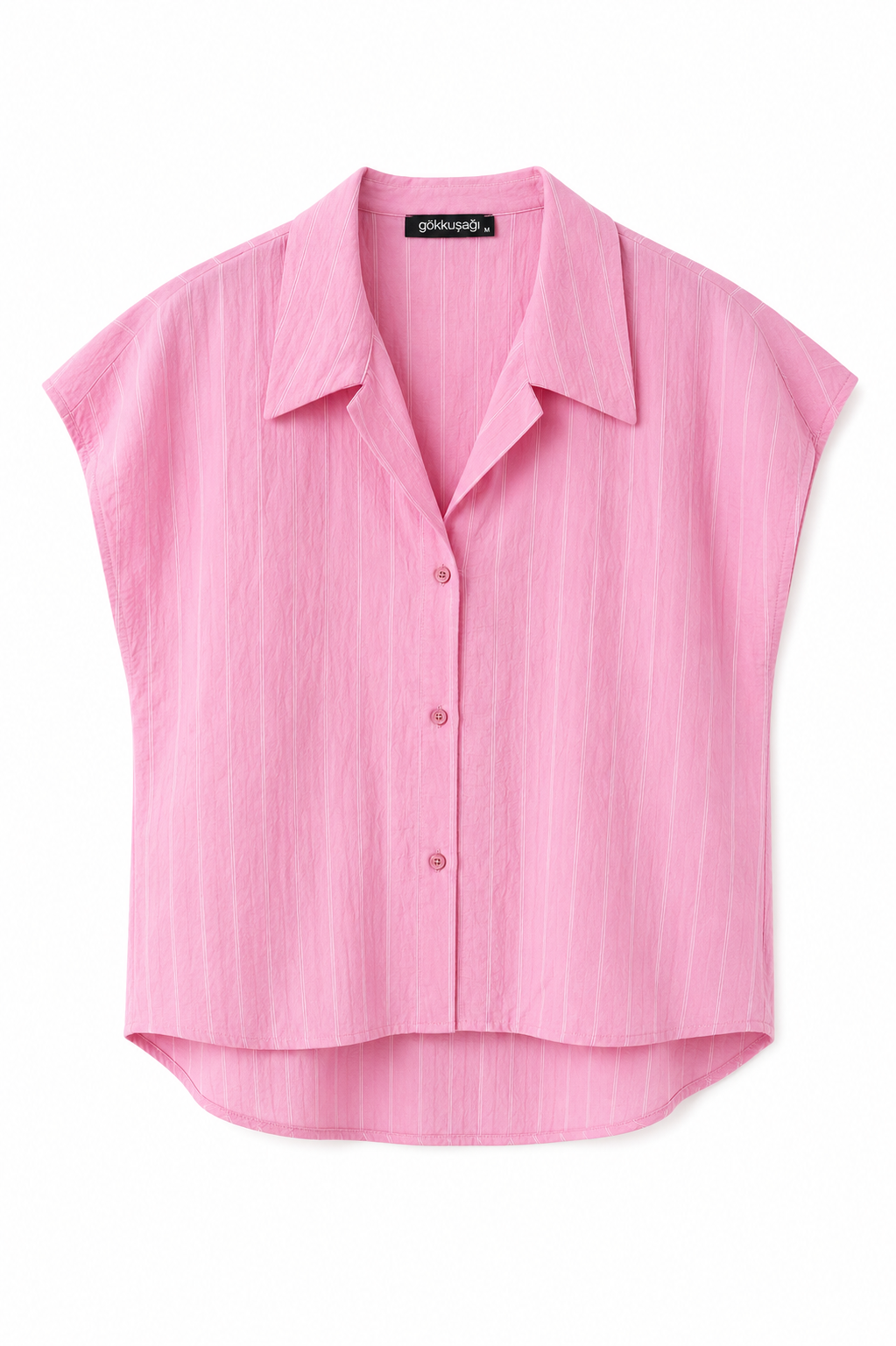 PEMBE ÇİZGİLİ GÖMLEK 