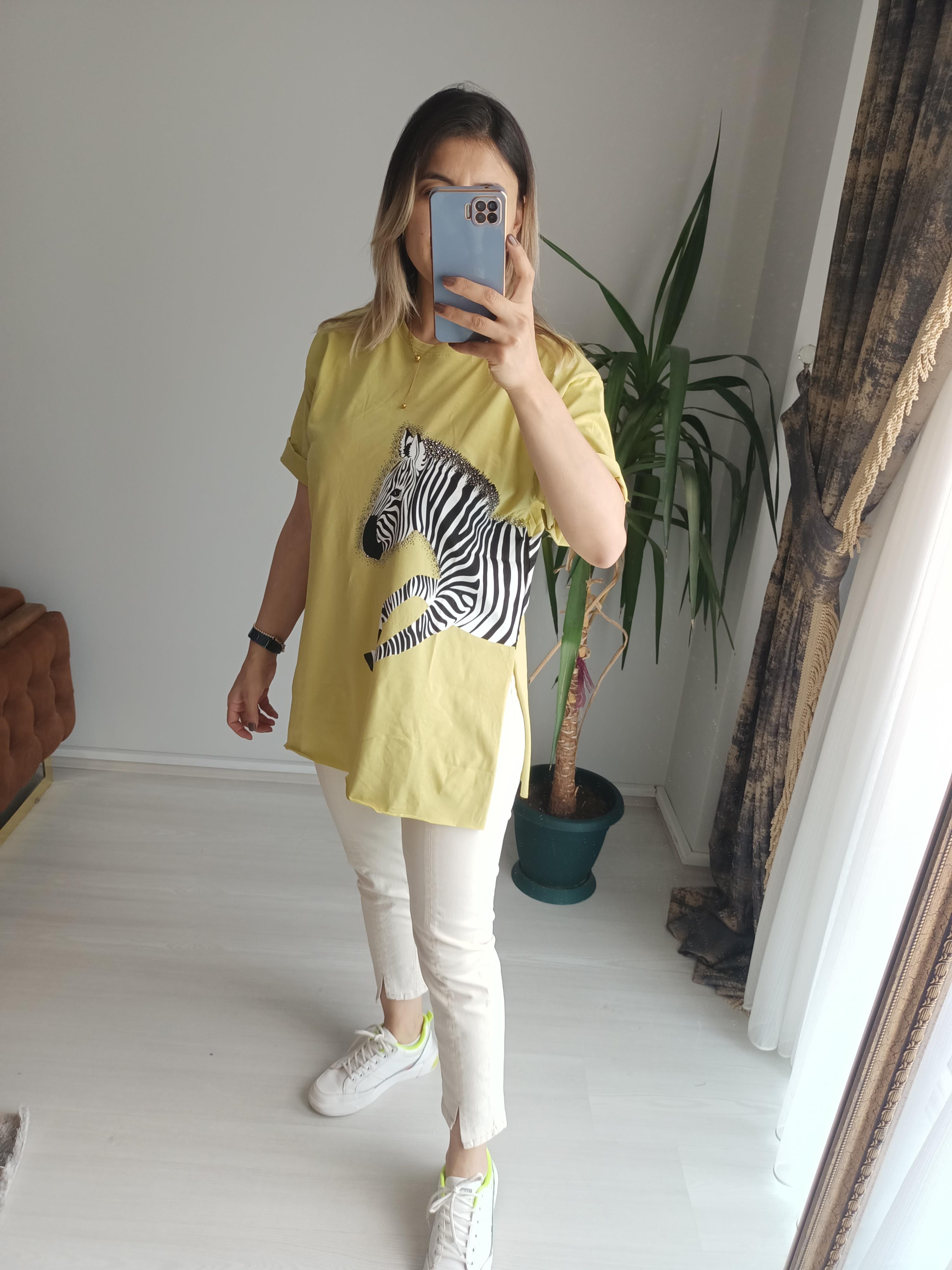Zebra desen tişört 
