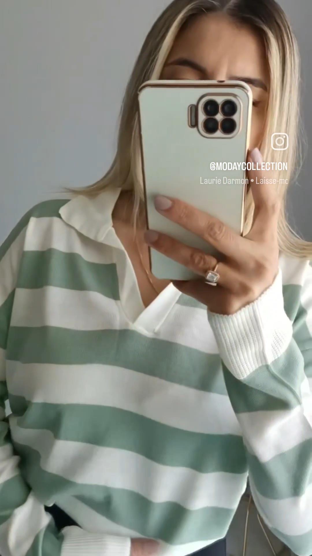 çizgili sweat yeşil 