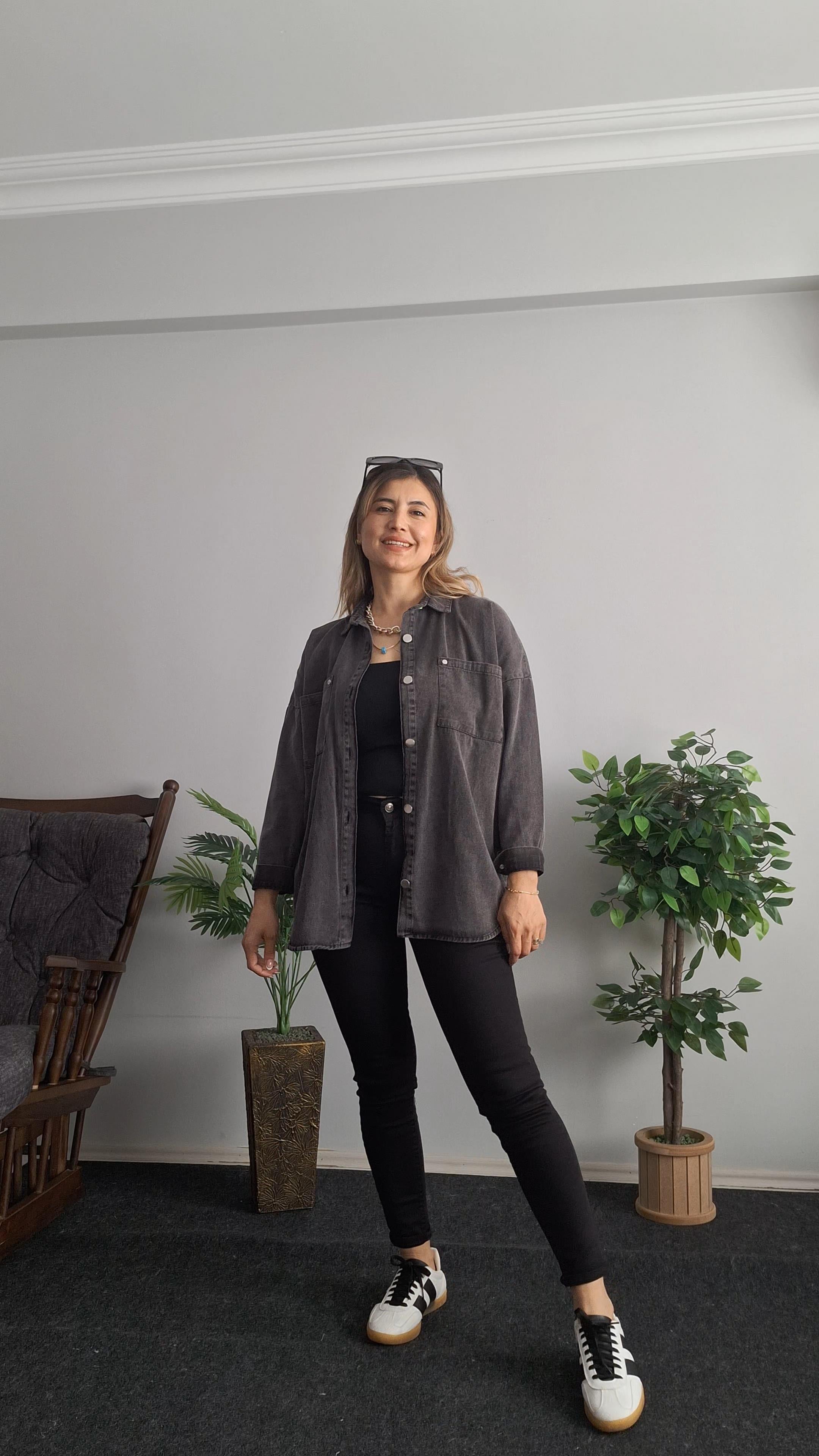 Gabardin gömlek 