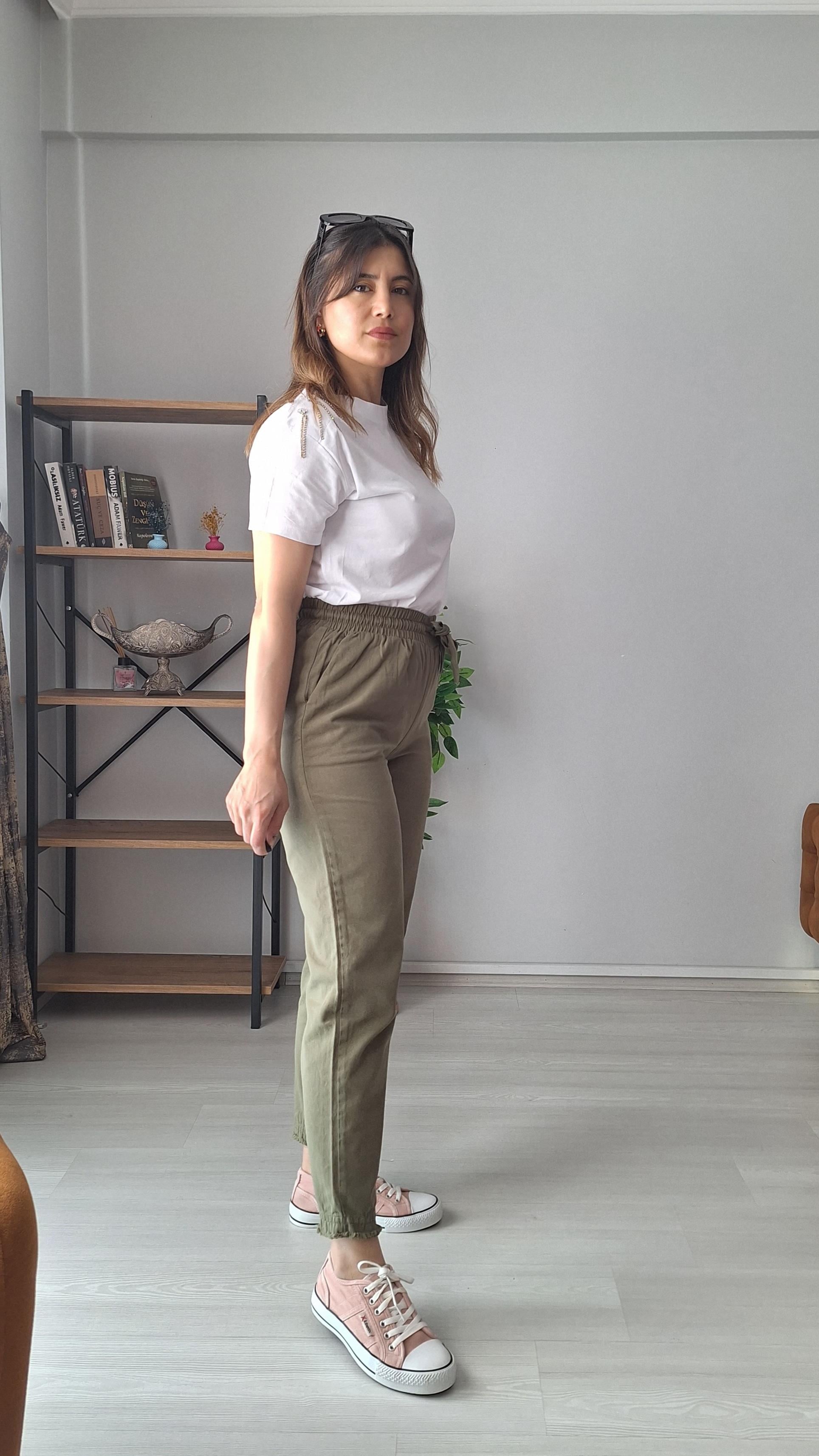 Gabardin Pantolon haki