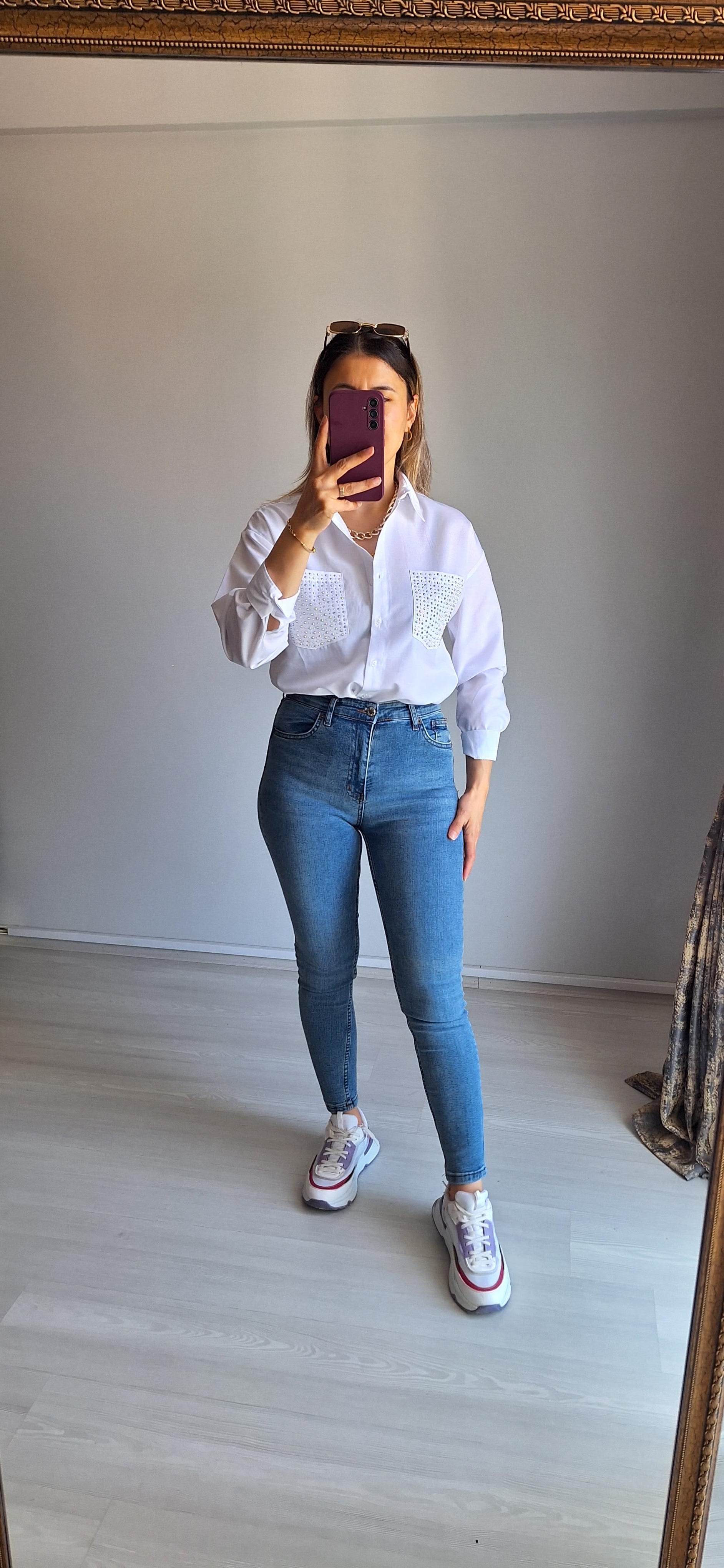 Skinny jean mavi 