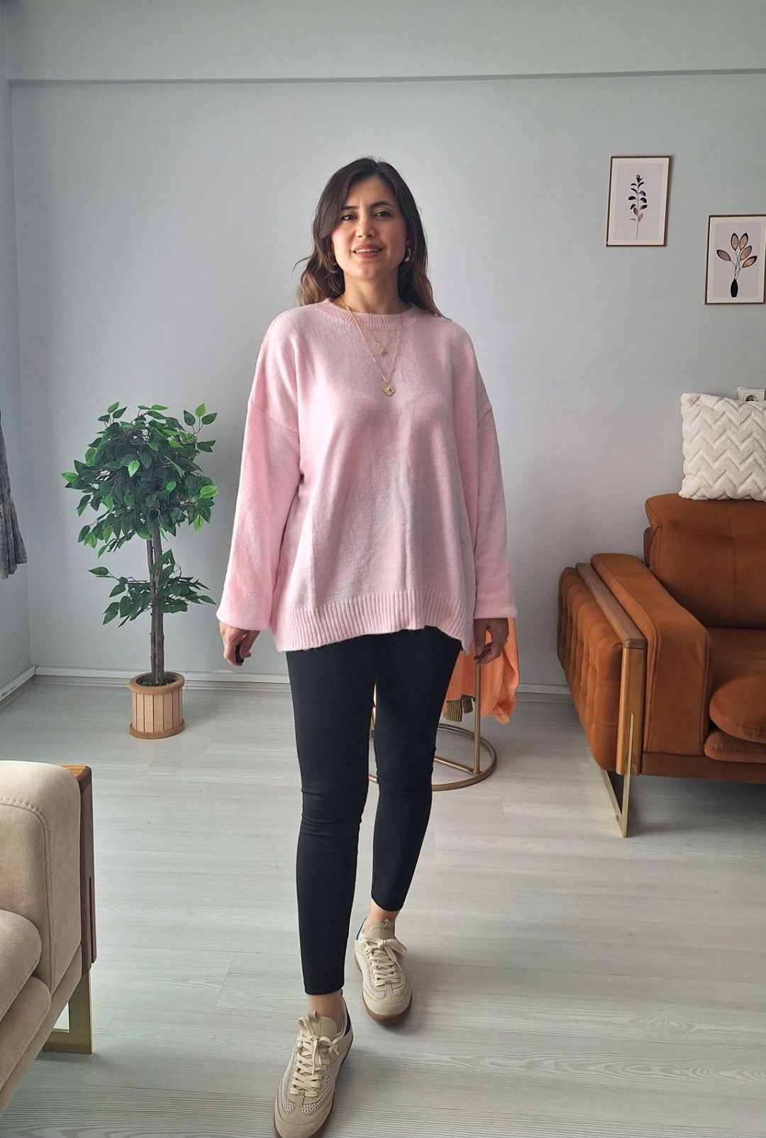TRİKO KAZAK ŞEKER PEMBE 