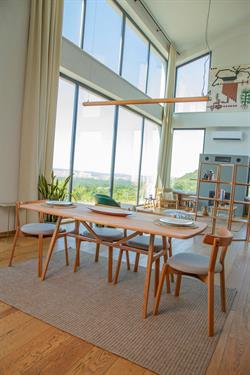 8 Kişilik Slim Masif Kayın Masa Takımı, 8 Adet ARC Kayın sandalye - 180x80