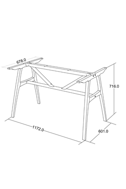 Slim Masif Ceviz Ahşap 8 Kişilik Masa Şasesi - Ayak