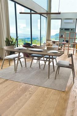 8 Kişilik Slim Masif Ceviz Ahşap Masa Takımı, 8 Adet Slim Ceviz Sandalye